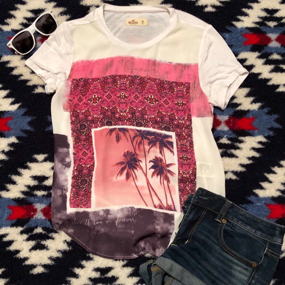 Hollister Palm Tree Graphic Tee